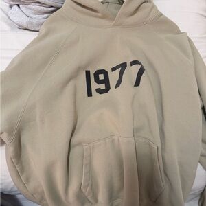 Essentials Beige Hoodie with Subtle Logo